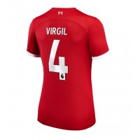 Billiga Liverpool Virgil van Dijk #4 Hemma fotbollskläder Dam 2023-24 Kortärmad
